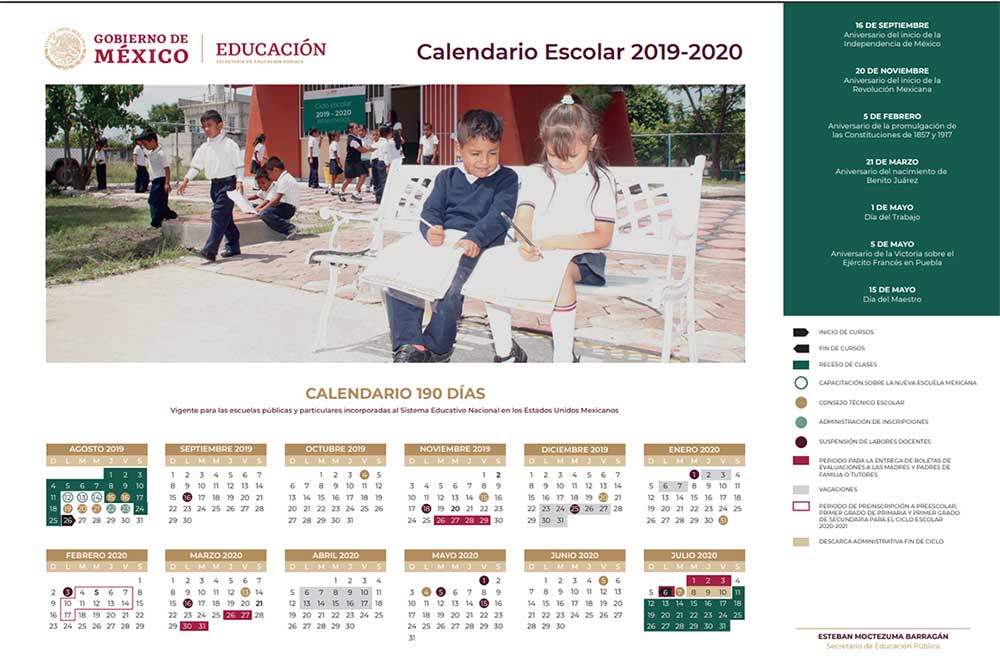 calendario escolar 2019-2020