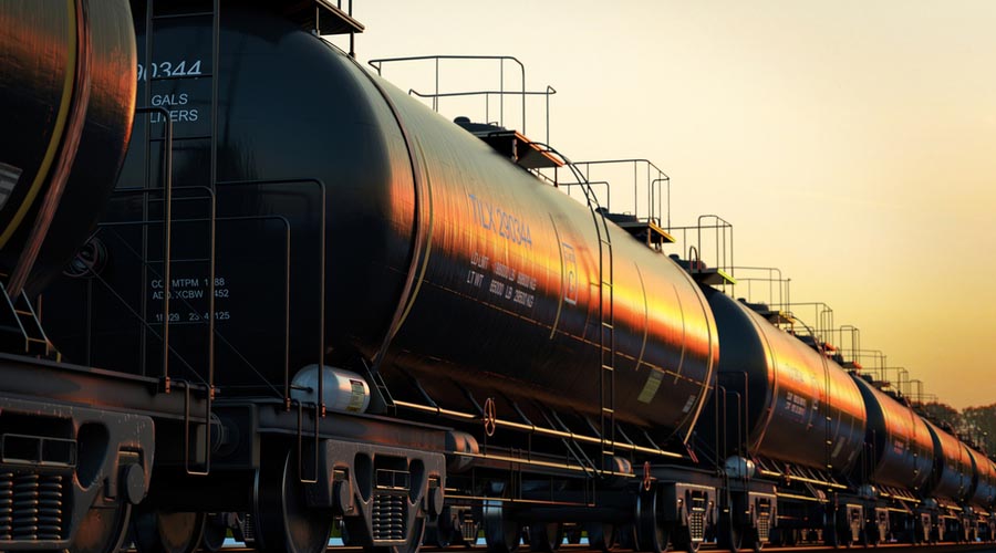 trenes transportando gasolina