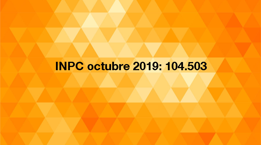 INPC inflación octubre 2019