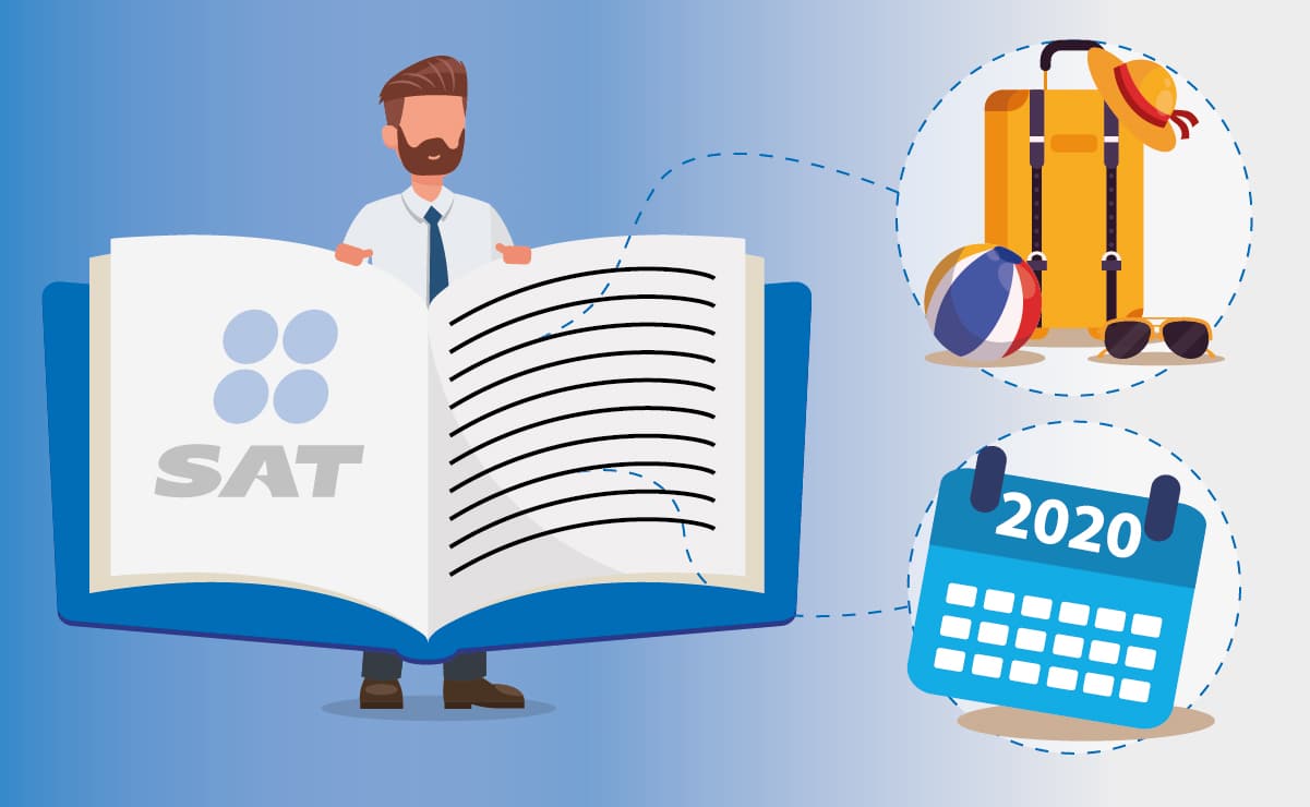 Días de vacaciones e inhábiles para el SAT de diciembre 2020 y enero 2021