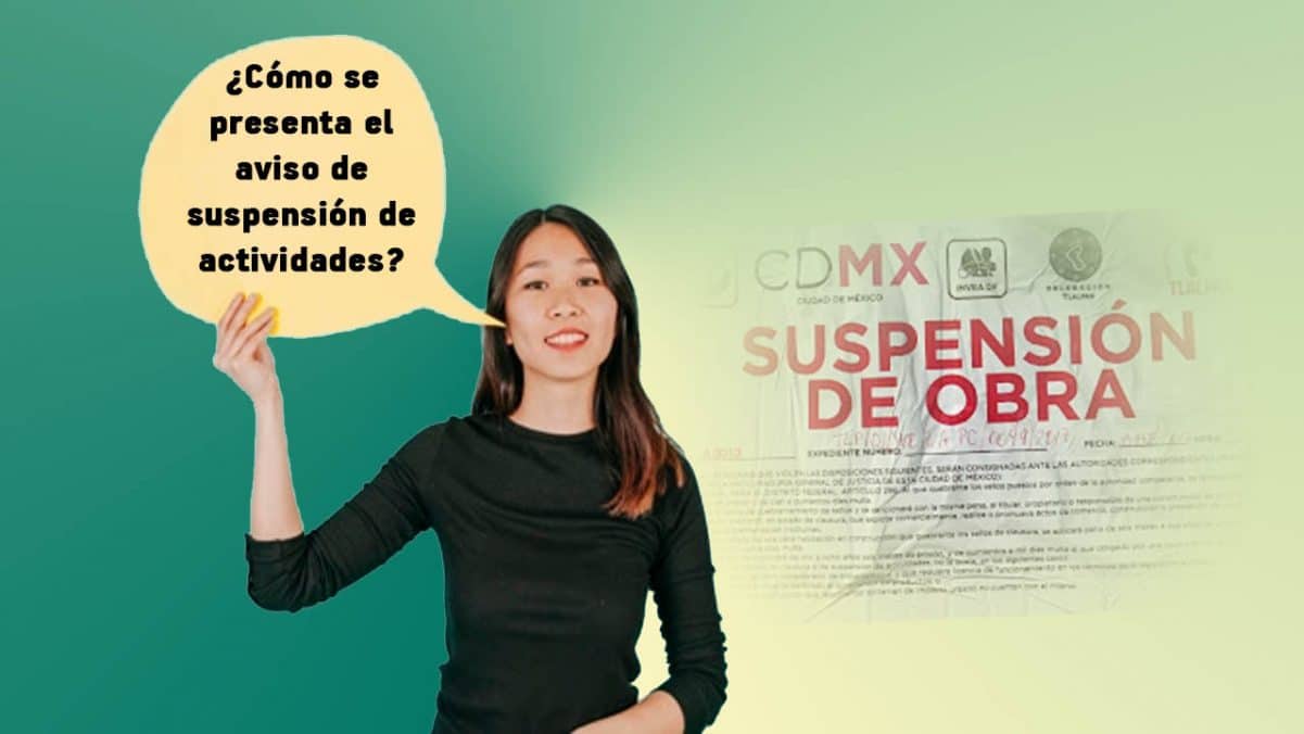 ¿Cómo se presenta el aviso de suspensión de actividades